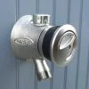 Prier® P-118 1/2" Crimp PEX Crimp X 4" L Satin Nickel Finish Single-Handle Hot & Cold Anti-Siphon Wall Hydrant