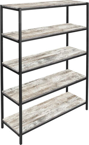 Dakota™ 5-Shelf Barnwood Modern Bookshelf 1 Dakota™ 5-Shelf Barnwood Modern Bookshelf