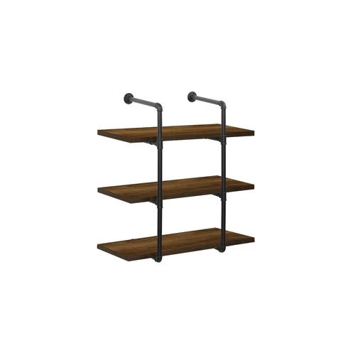 Dakota™ 36"W X 14"D Bourbon Thick 3-Shelf Pipe Wall Shelf 1 Dakota™ 36"W X 14"D Bourbon Thick 3-Shelf Pipe Wall Shelf