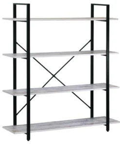 Dakota™ 4-Shelf Barnwood Designer Bookshelf
