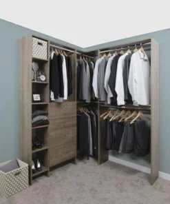 Dakota Closets™ 63-1/8"W X 86-1/2"H Cottage Corner Walk-In Closet System