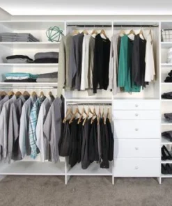 Dakota Closets™ 111-3/4"W X 86-1/2"H White Closet System