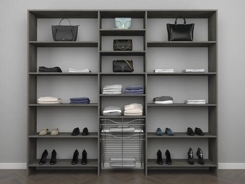 Dakota Closets™ 99"W x 86-1/2"H Charcoal Closet System Dakota Closets™ 99"W X 86-1/2"H Charcoal Closet System -Dakota Store 2905351 CMYK