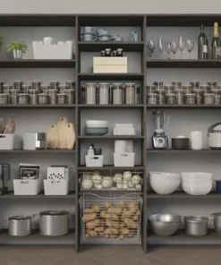 Dakota Closets™ 99"W X 86-1/2"H Charcoal Closet System