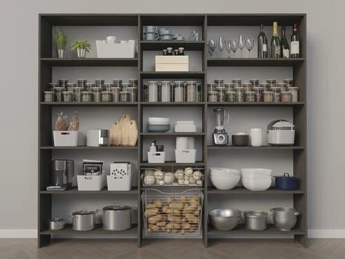 Dakota Closets™ 99"W x 86-1/2"H Charcoal Closet System Dakota Closets™ 99"W X 86-1/2"H Charcoal Closet System -Dakota Store 2905351 Props Pantry CMYK