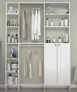 Dakota Closets™ 62-5/8"W X 86-1/2"H White Laundry System