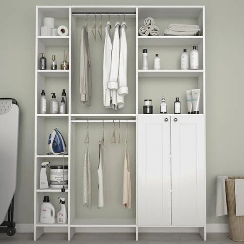 Dakota Closets™ 62-5/8"W X 86-1/2"H White Laundry System 1 Dakota Closets™ 62-5/8"W X 86-1/2"H White Laundry System