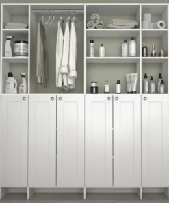 Dakota Closets™ 75"W X 86-1/2"H White Laundry System