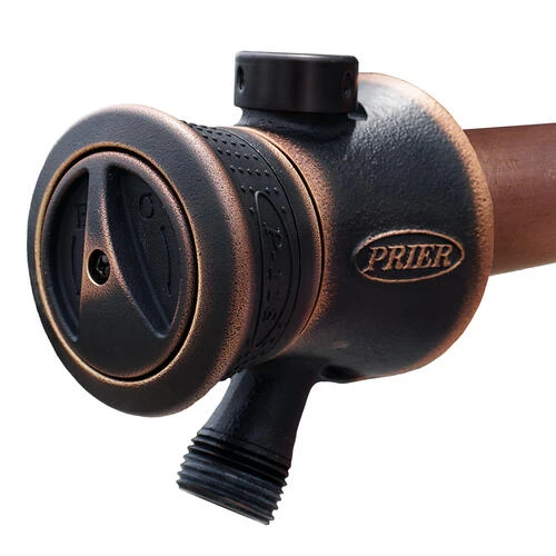 Prier® P-118 1/2" Crimp PEX Crimp X 4" L Oil Rubbed Bronze Finish Single-Handle Hot & Cold Anti-Siphon Wall Hydrant 1 Prier® P-118 1/2" Crimp PEX Crimp X 4" L Oil Rubbed Bronze Finish Single-Handle Hot & Cold Anti-Siphon Wall Hydrant