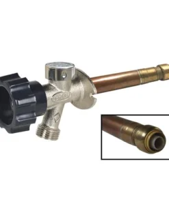 PRIERĀ® Push Fit 1/2" D X 8" L Anti-Siphon Wall Hydrant