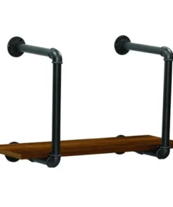 Dakota™ 10" Black Pipe 1-Shelf Bracket - 2 Pack -Dakota Store 49602 Shelf bourbon