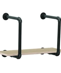 Dakota™ 10" Black Pipe 1-Shelf Bracket - 2 Pack -Dakota Store 49602 Shelf canyon