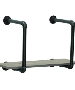 Dakota™ 10" Black Pipe 1-Shelf Bracket - 2 Pack -Dakota Store 49602 Shelf haven