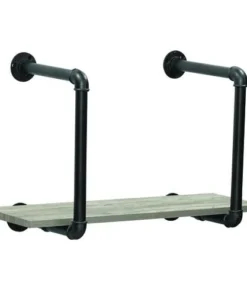Dakota™ 10" Black Pipe 1-Shelf Bracket - 2 Pack -Dakota Store 49602 Shelf ponderosa