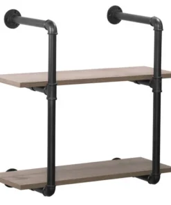 Dakota™ 10" Black Pipe 2-Shelf Bracket - 2 Pack -Dakota Store 49606 Shelves