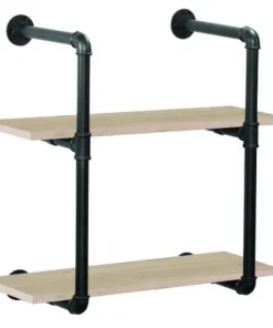 Dakota™ 10" Black Pipe 2-Shelf Bracket - 2 Pack -Dakota Store 49606 Shelves canyon