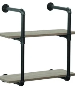 Dakota™ 10" Black Pipe 2-Shelf Bracket - 2 Pack -Dakota Store 49606 Shelves haven