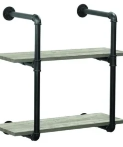 Dakota™ 10" Black Pipe 2-Shelf Bracket - 2 Pack -Dakota Store 49606 Shelves ponderosa