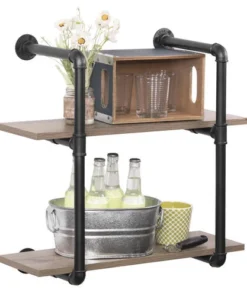 Dakota™ 10" Black Pipe 2-Shelf Bracket - 2 Pack -Dakota Store 49606 WItems