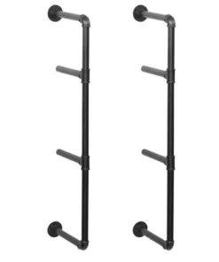 Dakota™ 10" Black Pipe 3-Shelf Bracket - 2 Pack