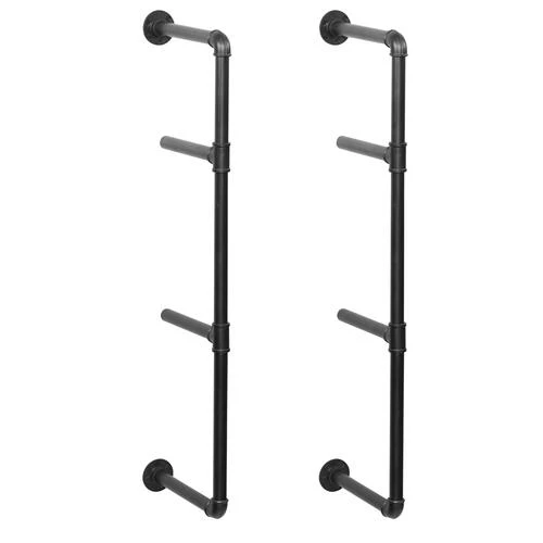 Dakota™ 10" Black Pipe 3-Shelf Bracket - 2 Pack Dakota™ 10" Black Pipe 3-Shelf Bracket - 2 Pack -Dakota Store 49610 Nothing
