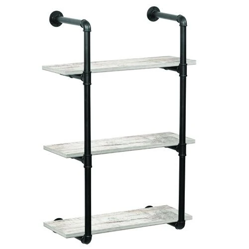 Dakota™ 10" Black Pipe 3-Shelf Bracket - 2 Pack Dakota™ 10" Black Pipe 3-Shelf Bracket - 2 Pack -Dakota Store 49610 Shelves barnwood