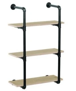 Dakota™ 10" Black Pipe 3-Shelf Bracket - 2 Pack 6 Dakota™ 10" Black Pipe 3-Shelf Bracket - 2 Pack -Dakota Store 49610 Shelves canyon