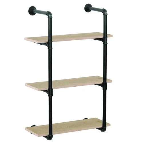 Dakota™ 10" Black Pipe 3-Shelf Bracket - 2 Pack Dakota™ 10" Black Pipe 3-Shelf Bracket - 2 Pack -Dakota Store 49610 Shelves canyon