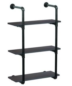 Dakota™ 10" Black Pipe 3-Shelf Bracket - 2 Pack 10 Dakota™ 10" Black Pipe 3-Shelf Bracket - 2 Pack -Dakota Store 49610 Shelves java