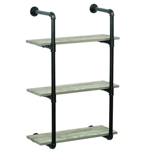 Dakota™ 10" Black Pipe 3-Shelf Bracket - 2 Pack Dakota™ 10" Black Pipe 3-Shelf Bracket - 2 Pack -Dakota Store 49610 Shelves ponderosa