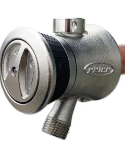 Prier® P-118 1/2" Crimp PEX Crimp X 4" L Satin Nickel Finish Single-Handle Hot & Cold Anti-Siphon Wall Hydrant -Dakota Store 6