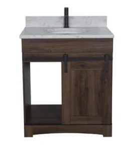 Dakota™ Sliding Barn Door 30"W X 21-5/8"D Bourbon Bathroom Vanity Cabinet 9 Dakota™ Sliding Barn Door 30"W X 21-5/8"D Bourbon Bathroom Vanity Cabinet -Dakota Store 605 3053 P barndoor bourbon 2