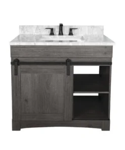 Dakota™ Sliding Barn Door 36"W X 21-5/8"D Charcoal Bathroom Vanity Cabinet 15 Dakota™ Sliding Barn Door 36"W X 21-5/8"D Charcoal Bathroom Vanity Cabinet -Dakota Store 6057843 4CM