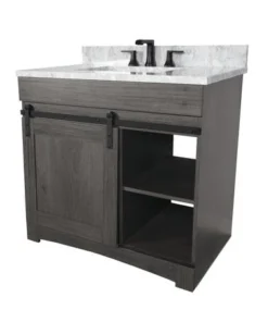 Dakota™ Sliding Barn Door 36"W X 21-5/8"D Charcoal Bathroom Vanity Cabinet 17 Dakota™ Sliding Barn Door 36"W X 21-5/8"D Charcoal Bathroom Vanity Cabinet -Dakota Store 6057843 6CM