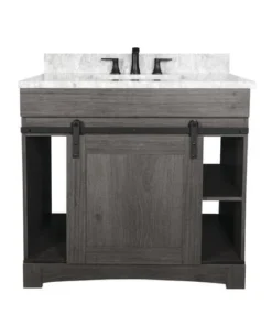 Dakota™ Sliding Barn Door 36"W X 21-5/8"D Charcoal Bathroom Vanity Cabinet 18 Dakota™ Sliding Barn Door 36"W X 21-5/8"D Charcoal Bathroom Vanity Cabinet -Dakota Store 6057843 7CM