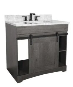 Dakota™ Sliding Barn Door 36"W X 21-5/8"D Charcoal Bathroom Vanity Cabinet 19 Dakota™ Sliding Barn Door 36"W X 21-5/8"D Charcoal Bathroom Vanity Cabinet -Dakota Store 6057843 8CM