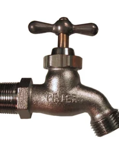 Prier® 1/2" MIP Satin Nickel T-handle Heavy-Pattern Hose Bibb