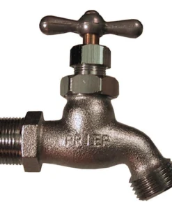 Prier® 1/2" MIP Satin Nickel T-handle Heavy-Pattern Hose Bibb W/Stuffing Box