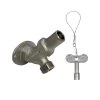 Prier®1/2" FIP Key-Operated Angle Sill Faucet - Satin Nickel