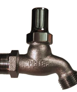 Prier® 1/2" MIP Key-Operated Heavy-Pattern Hose Bibb - Satin Nickel