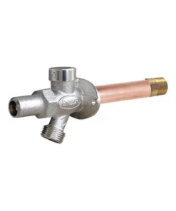 PrierĀ® 3/4" MIP X 1/2" FIP X 2" L Key-Operated Anti-Siphon Heavy-Duty Wall Hydrant