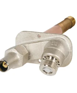 PrierĀ® 3/4" MIP X 1/2" FIP X 2" L Self-Draining Wall Hydrant