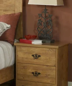 Dakota™ King Knotty Pine Bedroom Suite -Dakota Store KnottyPine 2Drawer