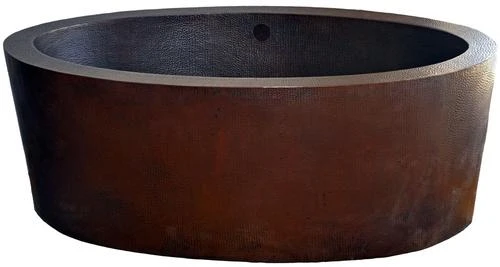Novatto® Dakota 64"W X 36"D X 24"H Antique Copper Freestanding Bathtub 2 Novatto® Dakota 64"W X 36"D X 24"H Antique Copper Freestanding Bathtub - Image 2
