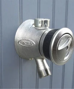 Prier® P-118 1/2" Crimp PEX Crimp X 4" L Satin Nickel Finish Single-Handle Hot & Cold Anti-Siphon Wall Hydrant -Dakota Store P118 1 1