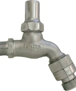 Prier® 1/2" MIP Satin Chrome Key-Operated Anti-Siphon Hose Bibb